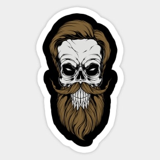 beard skull Sticker